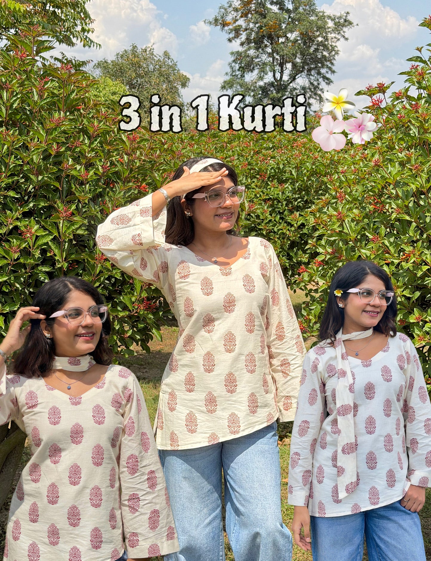 3 IN 1 KURTI WITH CORSET BACK